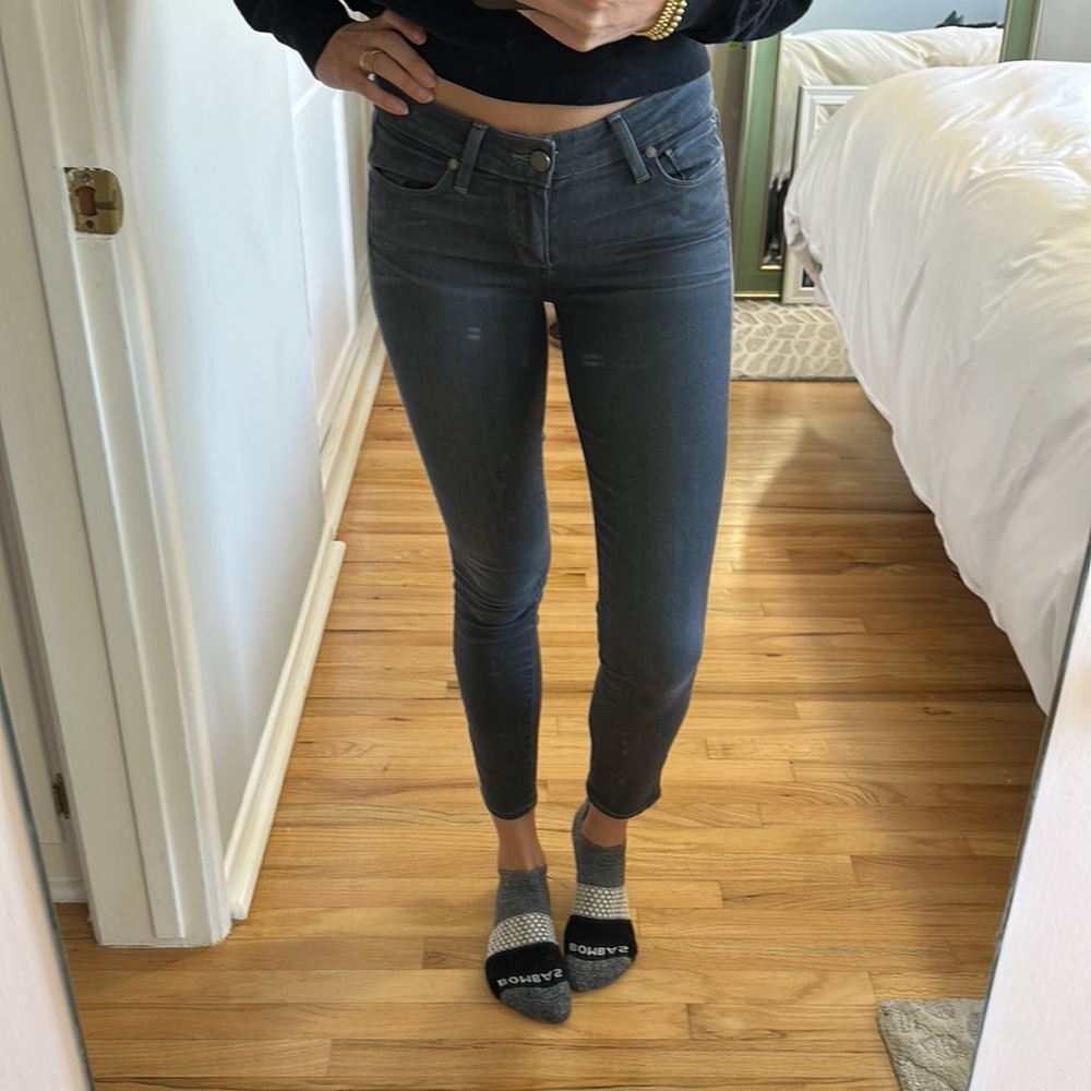 Paige Jeans Skinny Crop size 26 Grey